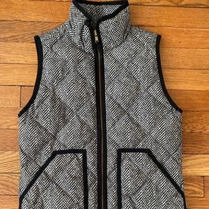 JCrew Harringbone Quilted Puffer Vest